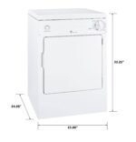 GE 3.6 Cu. Ft. Stackable Electric Dryer Portable White from Kings Outlet