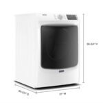 Maytag 7.3 Cu. Ft. Stackable Electric Dryer Extra Power Button White from Kings Outlet
