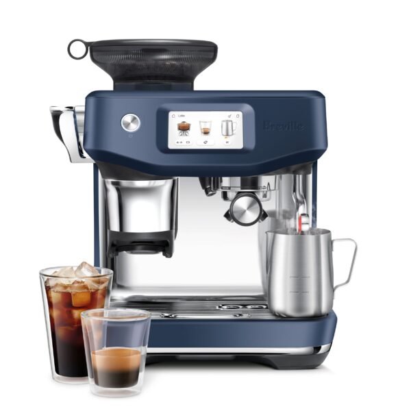 Breville Barista Touch Impress Espresso Machine Damson Blue from Kings Outlet