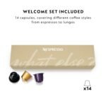 Nespresso Inissia Espresso Machine Aeroccino Milk Frother by DeLonghi Intense Black from Kings Outlet