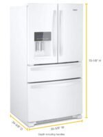 Whirlpool 24.5 Cu. Ft. French Door Refrigerator Two-Tier Freezer Storage White from Kings Outlet