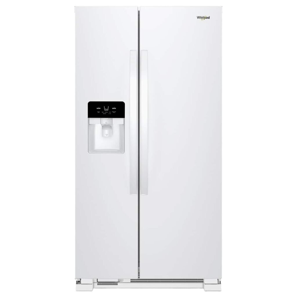 Whirlpool 25 Cu Ft. Wide Side-by-Side Refrigerator White from Kings Outlet