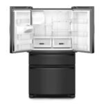 Whirlpool 24.5 Cu. Ft. French Door Refrigerator Two-Tier Freezer Storage Black from Kings Outlet