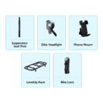 Lectric eBikes XP4 750 Step-Over Foldable Long-Range eBike Max 85mi/28mph + LevelUp Rack/Seat Post/Elite from Kings Outlet
