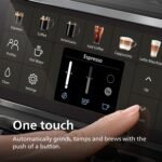 Philips 4400 Fully Automatic Espresso Coffee Machine LatteGo Milk Frother Black Chrome Black/Silver from Kings Outlet