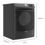 Maytag 7.3 Cu. Ft. Stackable Electric Dryer Extra Power Button Volcano Black from Kings Outlet
