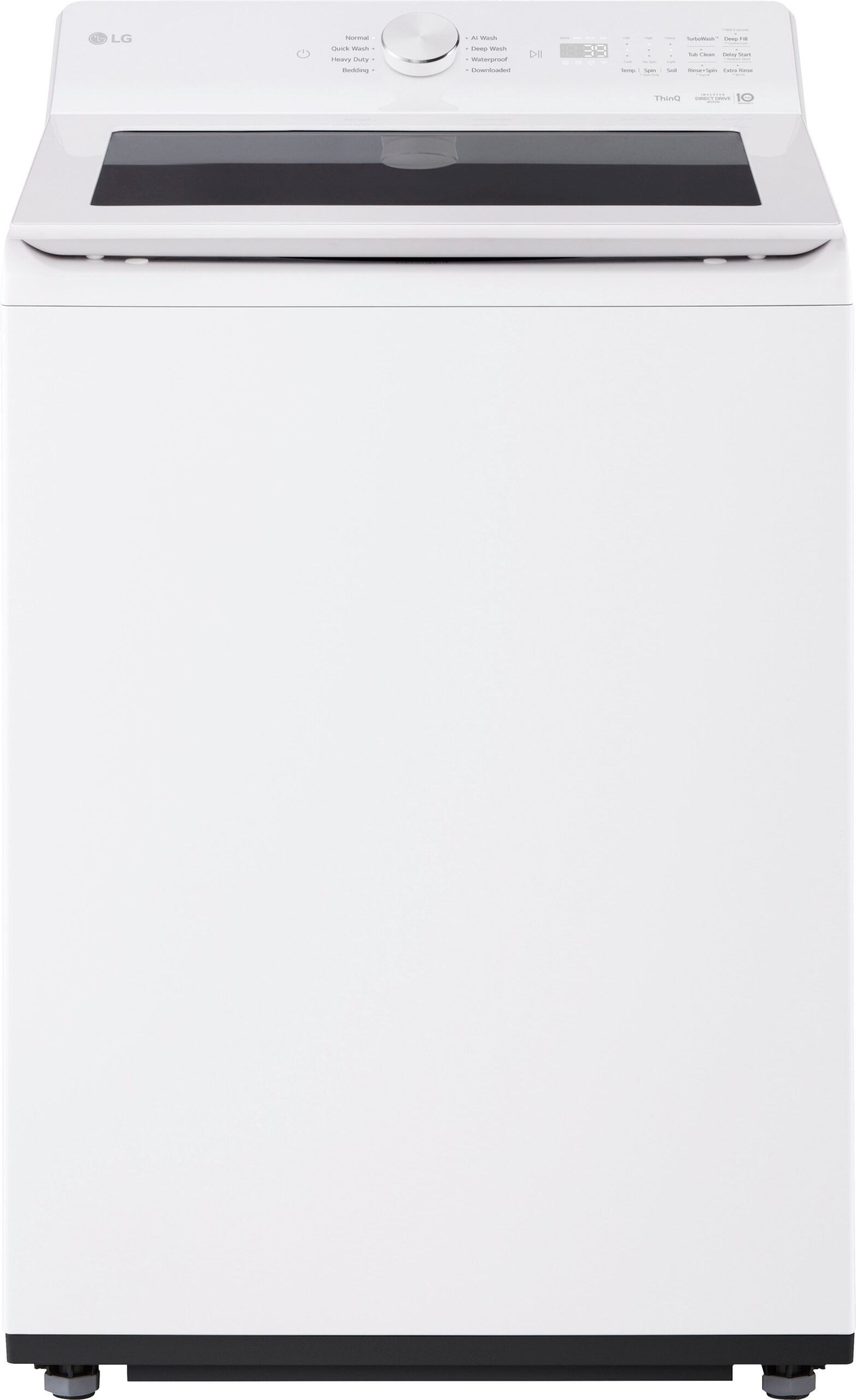 Kings Outlet LG 5.0 Cu. Ft. High-Efficiency Smart Top Load Washer Easy Unload Alpine White LG 5.0 Cu. Ft. High-Efficiency Smart Top Load Washer Easy Unload Alpine White from Kings Outlet