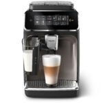 Philips 3300 Fully Automatic Espresso Coffee Machine LatteGo Milk Frother Black Chrome Black/Silver from Kings Outlet