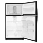 Whirlpool 20.5 Cu. Ft. Top-Freezer Refrigerator Frameless Glass Shelves Black from Kings Outlet