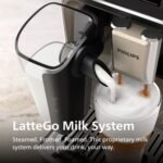 Philips 4400 Fully Automatic Espresso Coffee Machine LatteGo Milk Frother Black Chrome Black/Silver from Kings Outlet