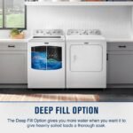 Maytag 4.8 Cu. Ft. High Efficiency Top Load Washer Steam Extra Power Button White from Kings Outlet