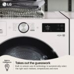 LG 5.0 Cu. Ft. High-Efficiency Stackable Smart Front Load Washer Steam TurboWash 360 Alpine from Kings Outlet