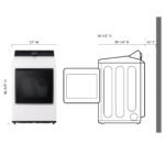LG 7.3 Cu. Ft. Smart Electric Dryer Steam EasyLoad Door Alpine White from Kings Outlet