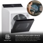 LG 7.3 Cu. Ft. Smart Electric Dryer Steam EasyLoad Door Alpine White from Kings Outlet