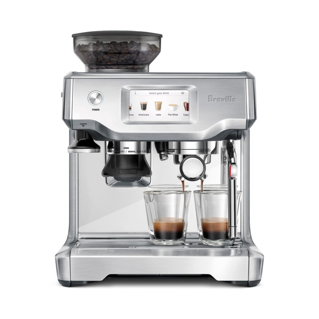 Breville Barista Touch Espresso Machine 9 bars of pressure Milk Frother integrated grinder Stainless from Kings Outlet