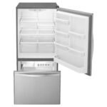 Whirlpool 22 Cu. Ft. Bottom-Freezer Refrigerator SpillGuard Glass Shelves Stainless Steel from Kings Outlet