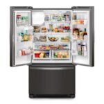 Whirlpool 24.7 Cu. Ft. French Door Refrigerator Elevated Deli Drawer Black Stainless Steel from Kings Outlet