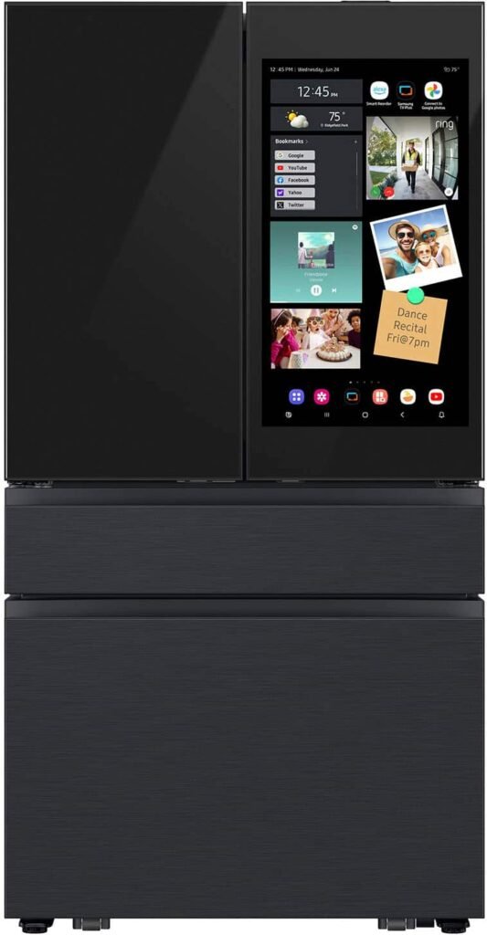 Samsung Bespoke 29 cu. ft. 4-Door French Door Refrigerator AI Family Hub+ Charcoal Glass from Kings Outlet