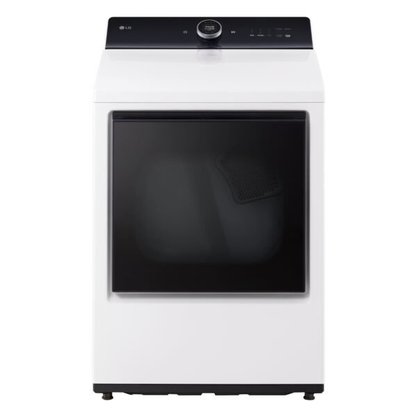 LG 7.3 Cu. Ft. Smart Electric Dryer Steam EasyLoad Door Alpine White from Kings Outlet