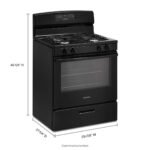 Amana 5.1 Cu. Ft. Freestanding Gas Range Bake Assist Temps Black from Kings Outlet