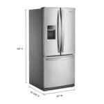 Whirlpool 20 Cu.ft Wide French Door Refrigerator Fingerprint Resistant Stainless Steel from Kings Outlet