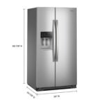Whirlpool 28.7 Cu. Ft. Side-by-Side Refrigerator TruCool System Fingerprint-Resistant Stainless Finish from Kings Outlet