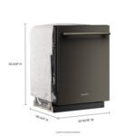 KitchenAid 24" Front Control Built-In Stainless Steel Tub Dishwasher Third Level Jet Rack 41 from Kings Outlet