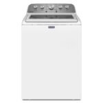 Maytag 4.8 Cu. Ft. High Efficiency Top Load Washer Steam Extra Power Button White from Kings Outlet
