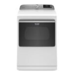 Maytag 7.4 Cu. Ft. Smart Gas Dryer Steam Extra Power Button White from Kings Outlet