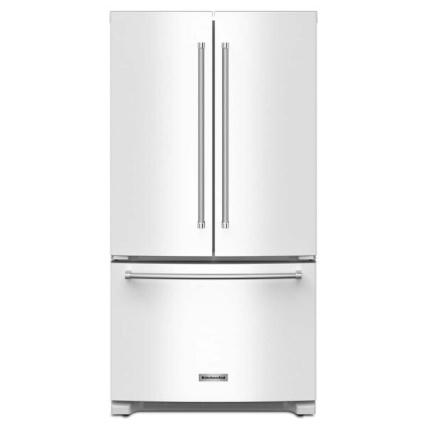 KitchenAid 20 cu. ft. 36-Inch Width Counter-Depth French Door Refrigerator Interior Dispense White from Kings Outlet