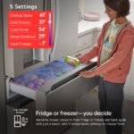 LG Standard-Depth MAX 28.6 Cu. Ft. 4-Door French Door-in-Door Smart Refrigerator InstaView MyColor Stainless from Kings Outlet