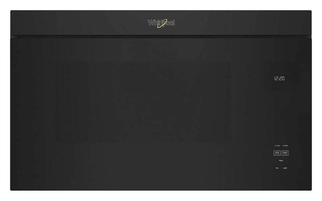 Whirlpool 1.1 Cu. Ft. Over-the-Range Microwave Flush Built-in Design Black from Kings Outlet