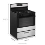 Amana 5.1 Cu. Ft. Freestanding Gas Range Bake Assist Temps Stainless Steel from Kings Outlet