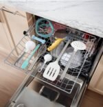 GE 24" Top Control Built-In Stainless Steel Tub Dishwasher 3rd Rack Sanitize Cycle 47 from Kings Outlet