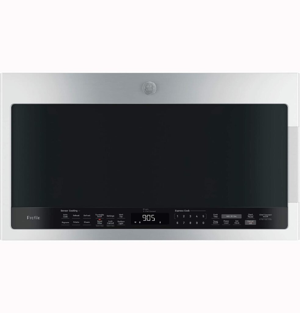GE Profile 2.1 Cu. Ft. Over-the-Range Microwave Sensor Cooking Chef Connect Stainless Steel from Kings Outlet