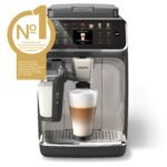 Philips 4400 Fully Automatic Espresso Coffee Machine LatteGo Milk Frother Black Chrome Black/Silver from Kings Outlet