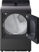 LG 7.3 Cu. Ft. Smart Electric Dryer Sensor Dry Platinum Black from Kings Outlet