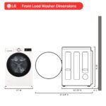 LG 5.0 Cu. Ft. High-Efficiency Stackable Smart Front Load Washer Steam TurboWash 360 Alpine from Kings Outlet