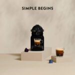 Nespresso Inissia Espresso Machine Aeroccino Milk Frother by DeLonghi Intense Black from Kings Outlet