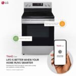 LG 6.3 Cu. Ft. Smart Freestanding Electric Range EasyClean WideView Window Stainless Steel from Kings Outlet