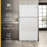 Whirlpool 20.5 Cu. Ft. Top-Freezer Refrigerator Frameless Glass Shelves White from Kings Outlet
