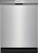 Frigidaire 24" Front Control Built-In Plastic Tub Dishwasher DishSense Sensor Technology 54 dBA Stainless from Kings Outlet