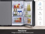 Samsung Bespoke 23 Cu. Ft. 4-Door Flex French Door Counter Depth Refrigerator Beverage Center from Kings Outlet