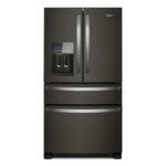 Whirlpool 24.5 Cu. Ft. French Door Refrigerator Two-Tier Freezer Storage Black Stainless Steel from Kings Outlet