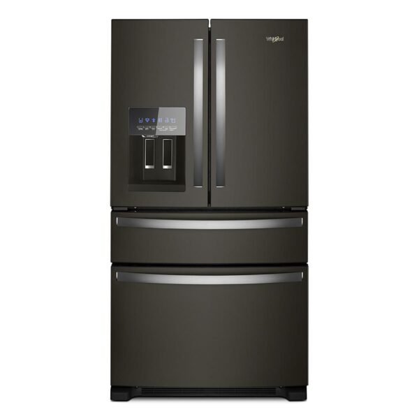Whirlpool 24.5 Cu. Ft. French Door Refrigerator Two-Tier Freezer Storage Black Stainless Steel from Kings Outlet