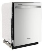 Whirlpool 24" Top Control Built-In Stainless Steel Tub Dishwasher Large Capacity Tall Top Rack from Kings Outlet