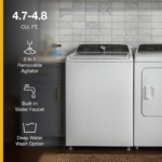 Whirlpool 4.7-4.8 Cu. Ft. Top Load Washer 2 in 1 Removable Agitator White from Kings Outlet