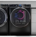 GE Profile 7.8 Cu. Ft. Stackable Smart Electric Dryer Steam Sanitize Cycle Sapphire Blue from Kings Outlet