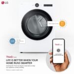LG 7.4 Cu. Ft. Stackable Smart Gas Dryer Steam Sensor Dry White from Kings Outlet