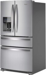 Whirlpool 25 Cu. Ft. Wide French Door Bottom Mount Refrigerator Two-Tier Freezer Storage Stainless from Kings Outlet